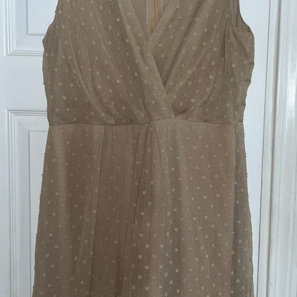 Mlle Gabrielle Beige Dress, Size Large - Picture 4 of 5